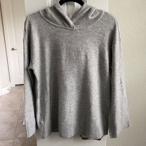 Loft • gray hooded sweater, size M. NWOT